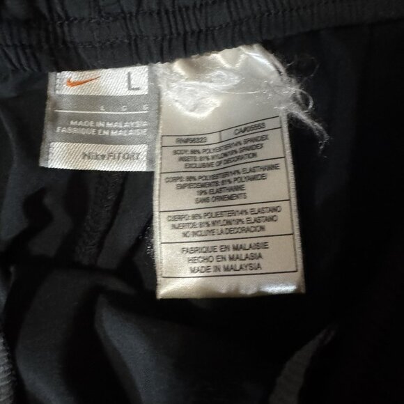 Nike Pants Mens Large Black NikeFIT Track Athletic Warm Up Running Zip Hem - Picture 7 of 13